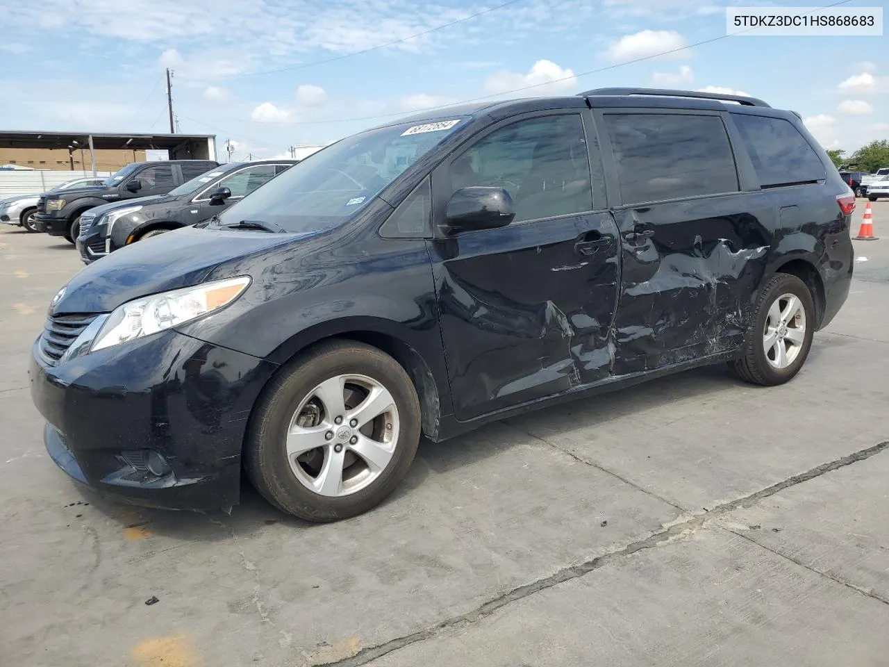 2017 Toyota Sienna Le VIN: 5TDKZ3DC1HS868683 Lot: 68172854