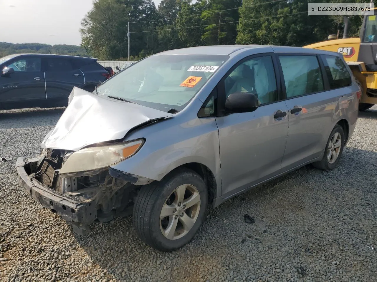 2017 Toyota Sienna VIN: 5TDZZ3DC9HS837678 Lot: 70367104