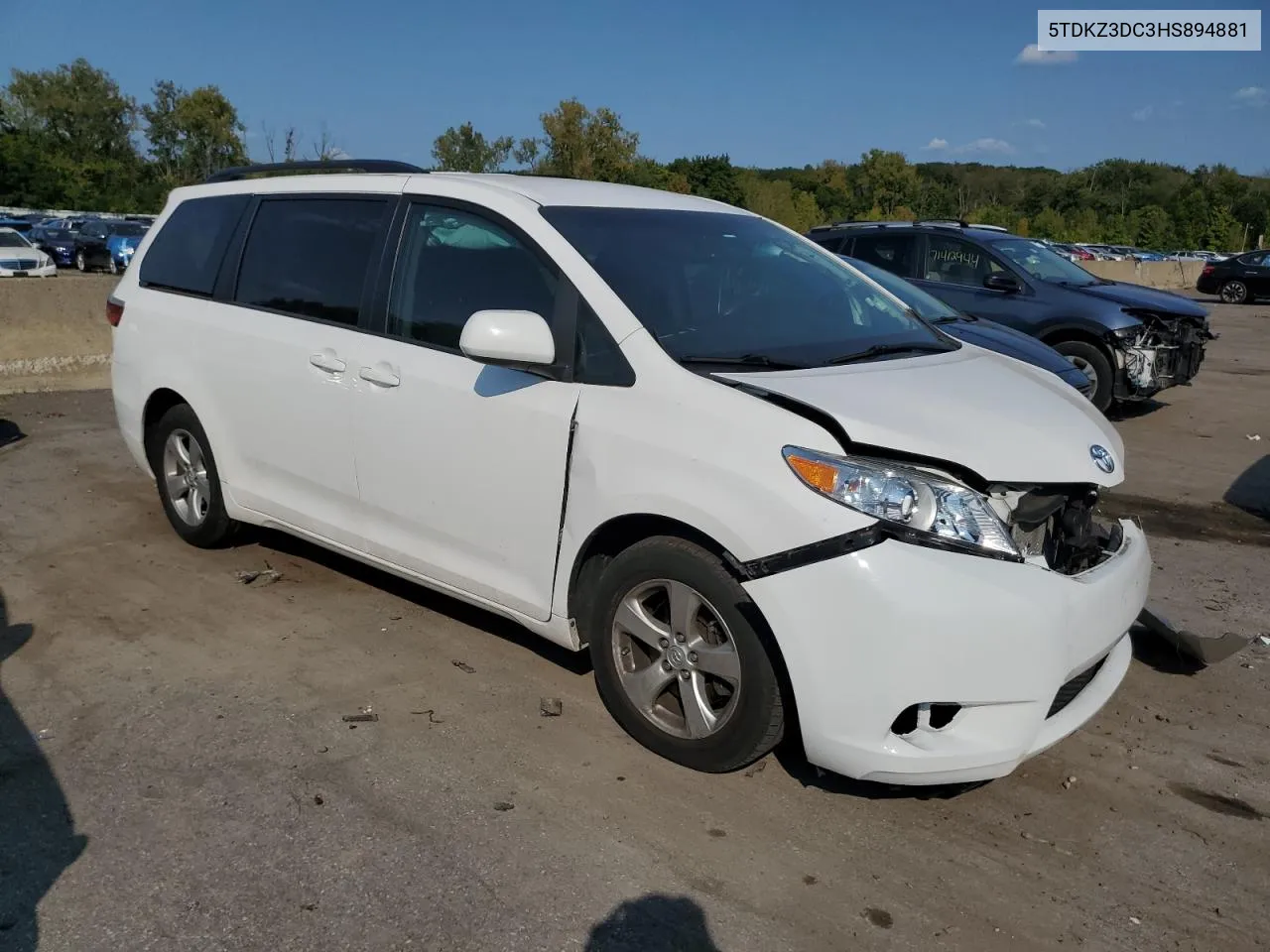 2017 Toyota Sienna Le VIN: 5TDKZ3DC3HS894881 Lot: 70717354