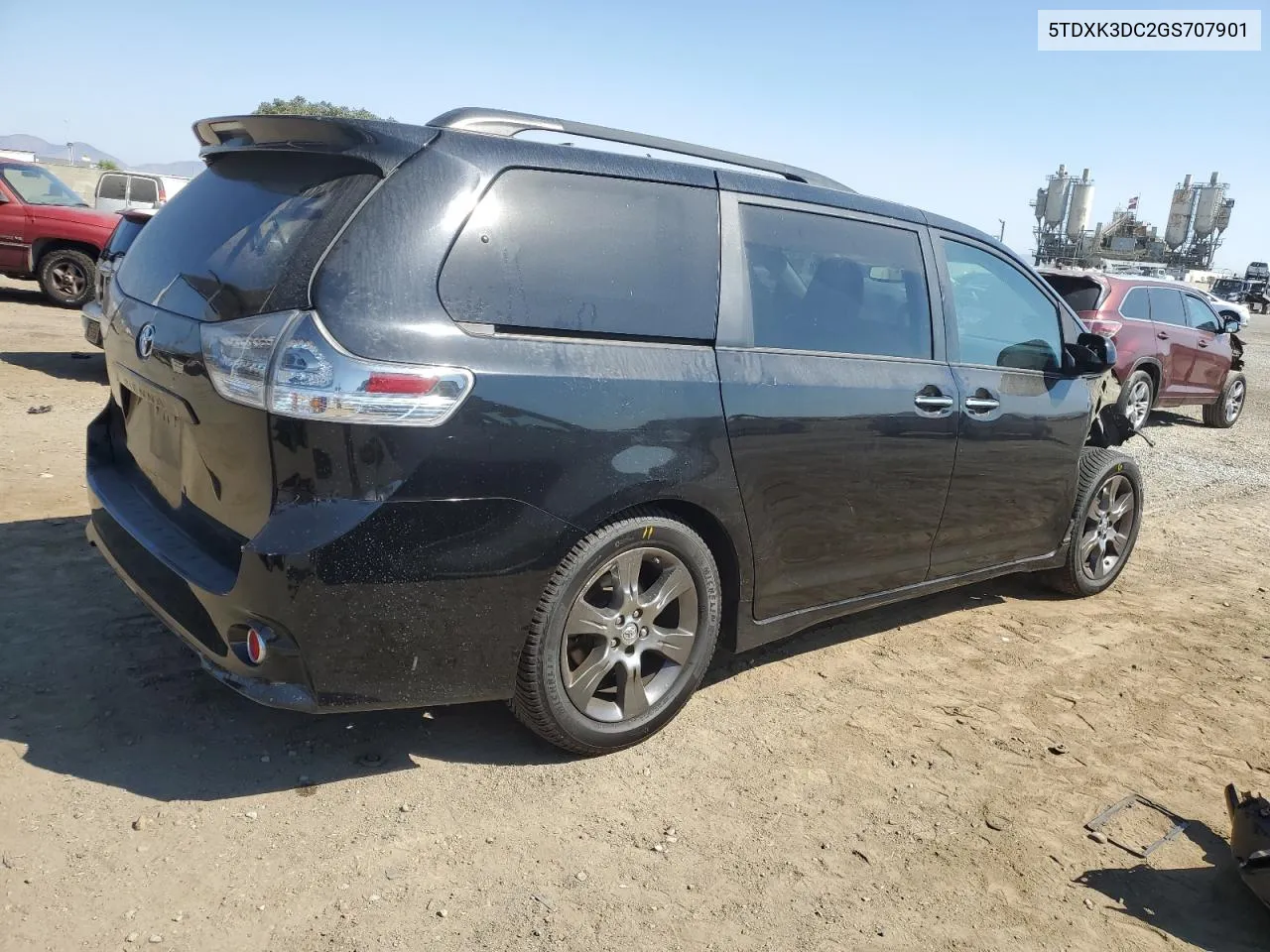 2017 Toyota Sienna Se VIN: 5TDXK3DC2GS707901 Lot: 70836134