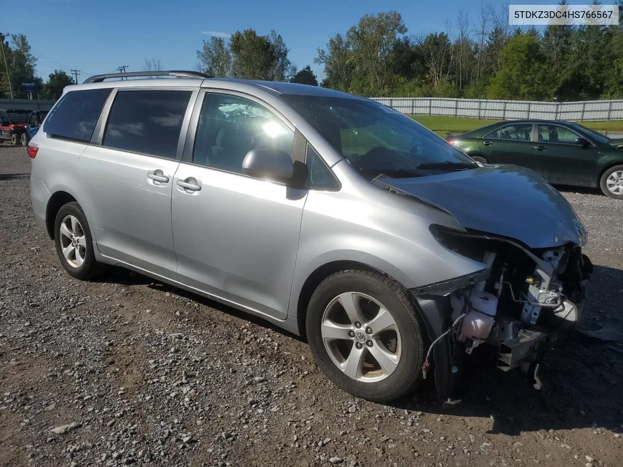 2017 Toyota Sienna Le VIN: 5TDKZ3DC4HS766567 Lot: 70888184