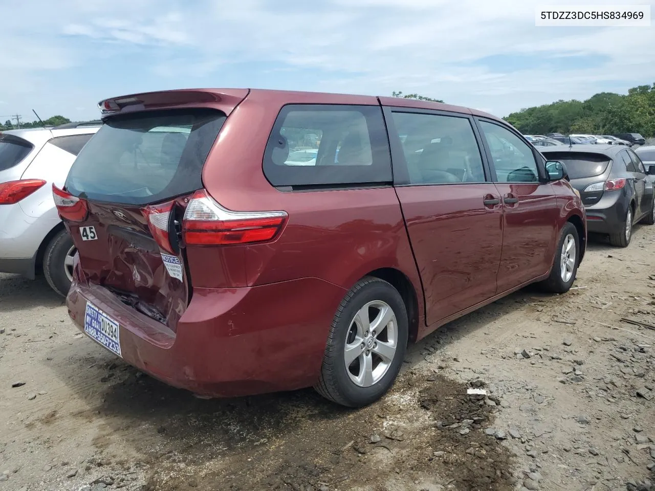 5TDZZ3DC5HS834969 2017 Toyota Sienna