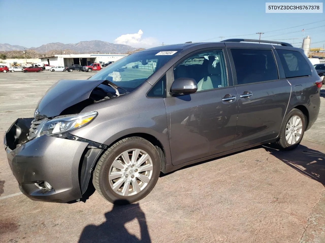 2017 Toyota Sienna Xle VIN: 5TDYZ3DC3HS767378 Lot: 71129404