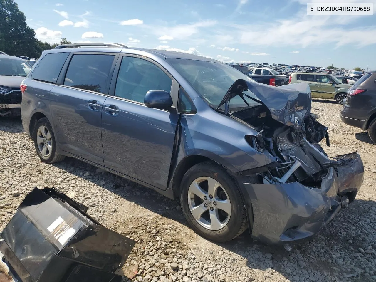 2017 Toyota Sienna Le VIN: 5TDKZ3DC4HS790688 Lot: 72127734