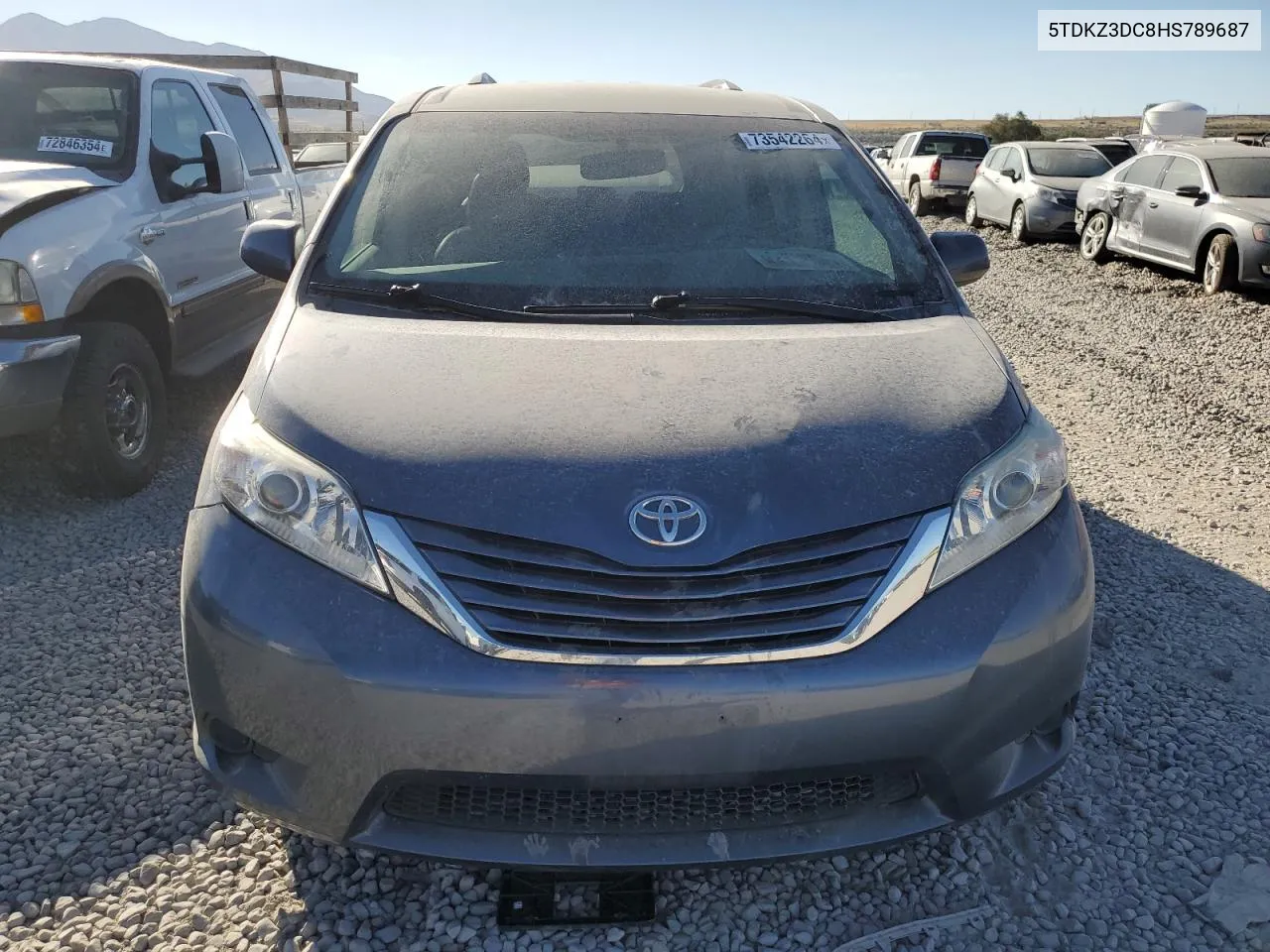 2017 Toyota Sienna Le VIN: 5TDKZ3DC8HS789687 Lot: 73542264