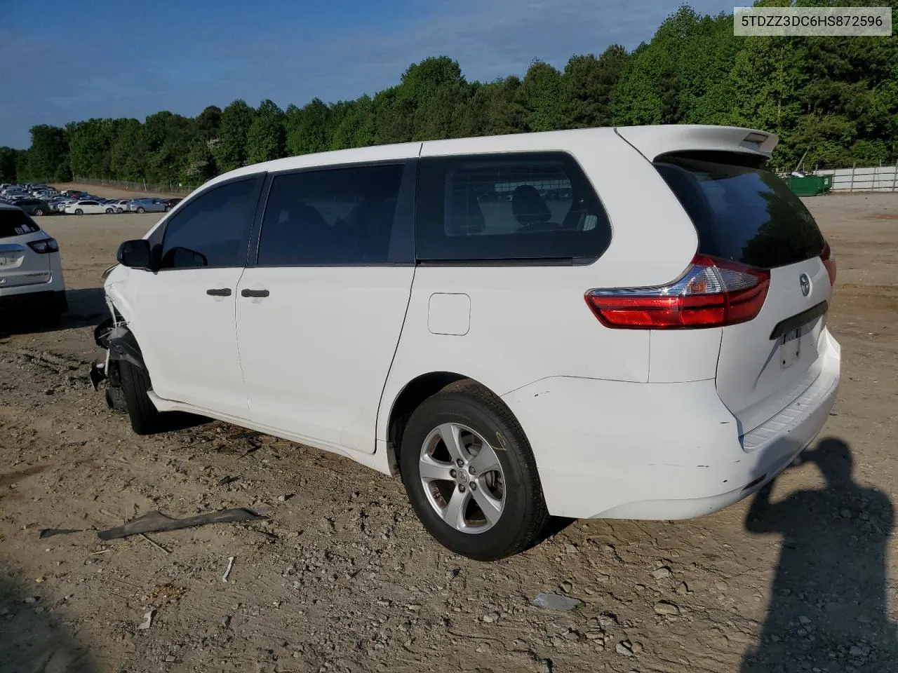 2017 Toyota Sienna VIN: 5TDZZ3DC6HS872596 Lot: 77945144