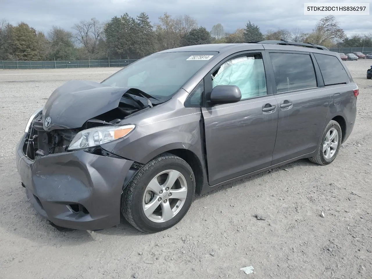 2017 Toyota Sienna Le VIN: 5TDKZ3DC1HS836297 Lot: 78275914