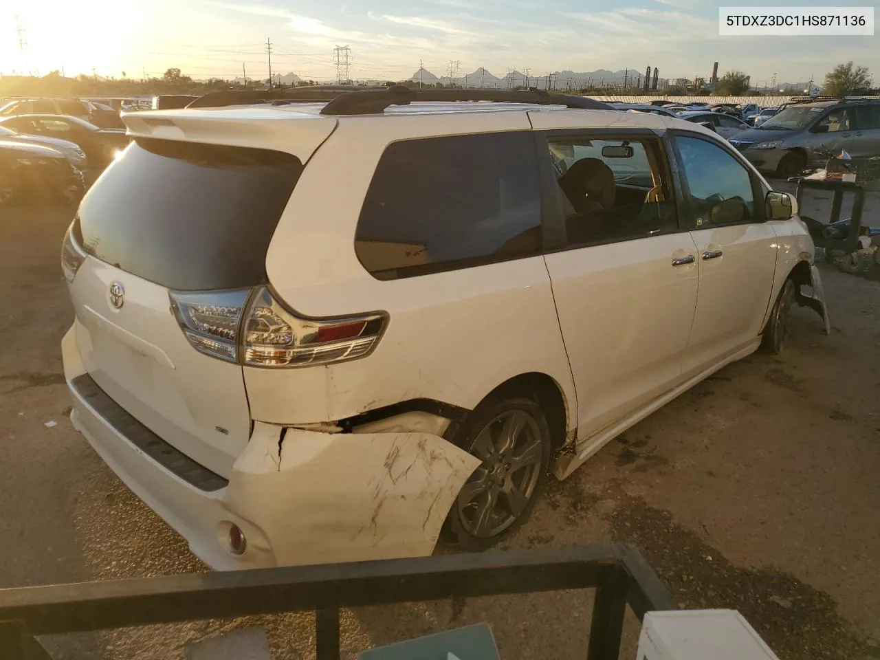 2017 Toyota Sienna Se VIN: 5TDXZ3DC1HS871136 Lot: 78368004