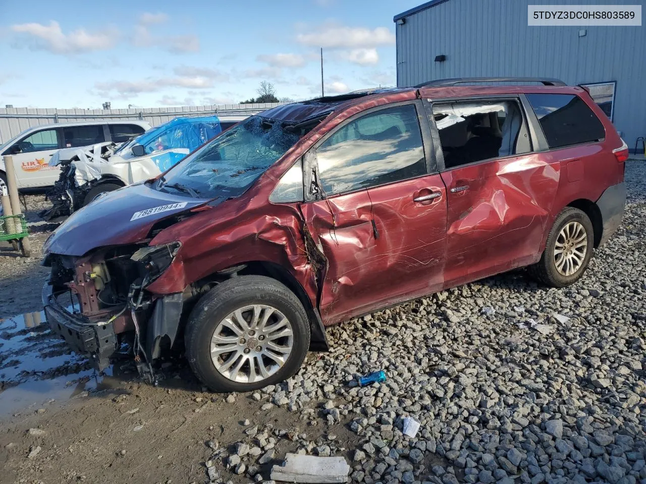 2017 Toyota Sienna Xle VIN: 5TDYZ3DC0HS803589 Lot: 78819944