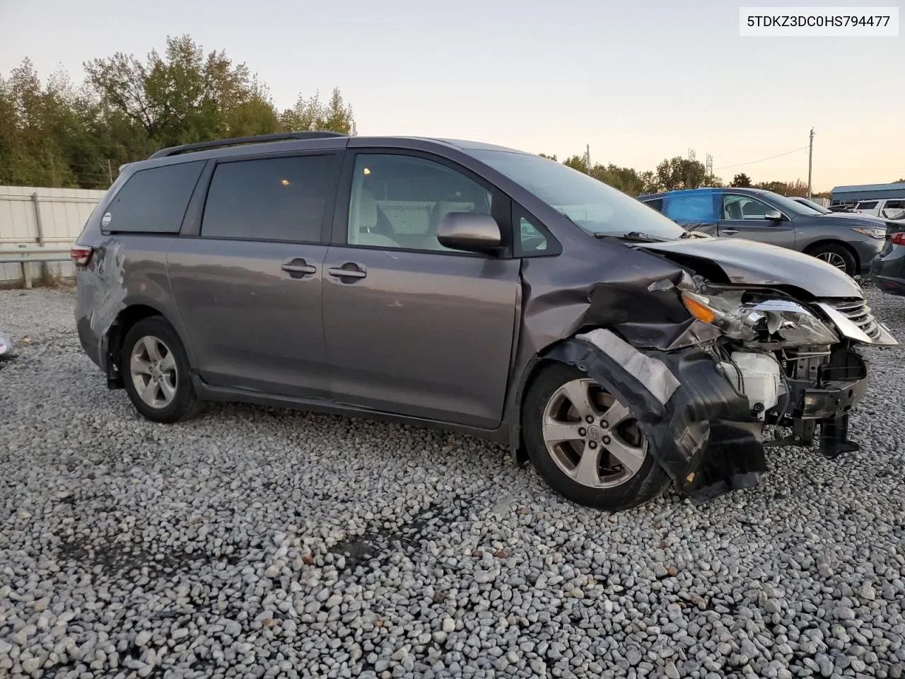 2017 Toyota Sienna Le VIN: 5TDKZ3DC0HS794477 Lot: 80382524