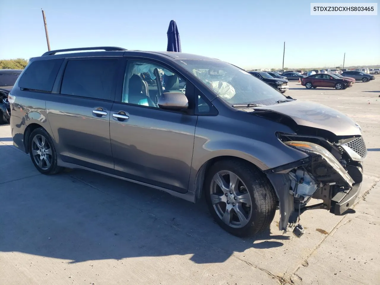 2017 Toyota Sienna Se VIN: 5TDXZ3DCXHS803465 Lot: 80696584