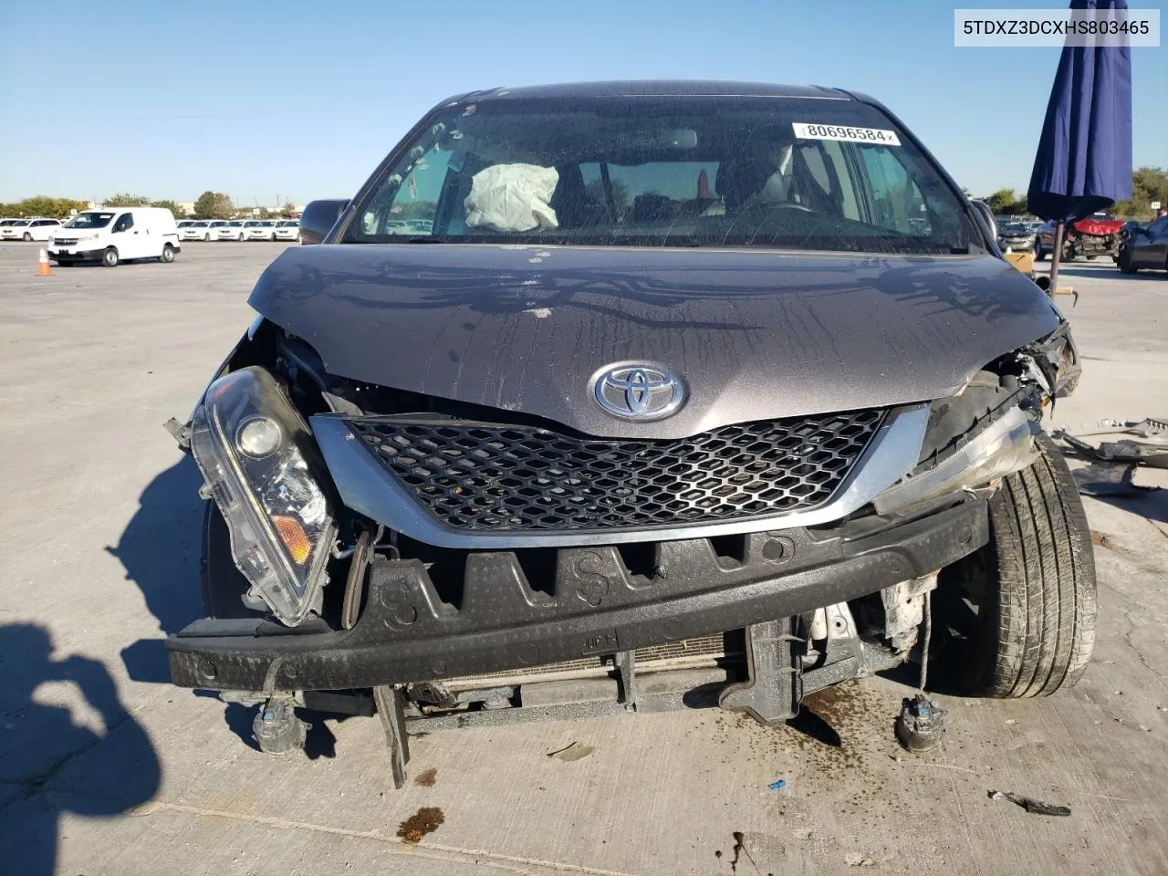 2017 Toyota Sienna Se VIN: 5TDXZ3DCXHS803465 Lot: 80696584