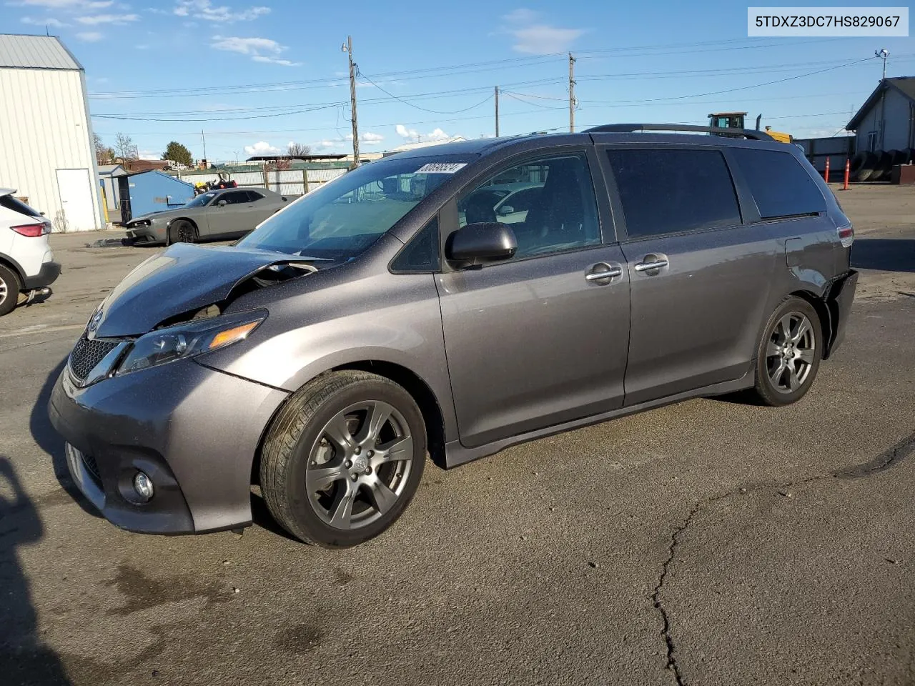 2017 Toyota Sienna Se VIN: 5TDXZ3DC7HS829067 Lot: 80698524