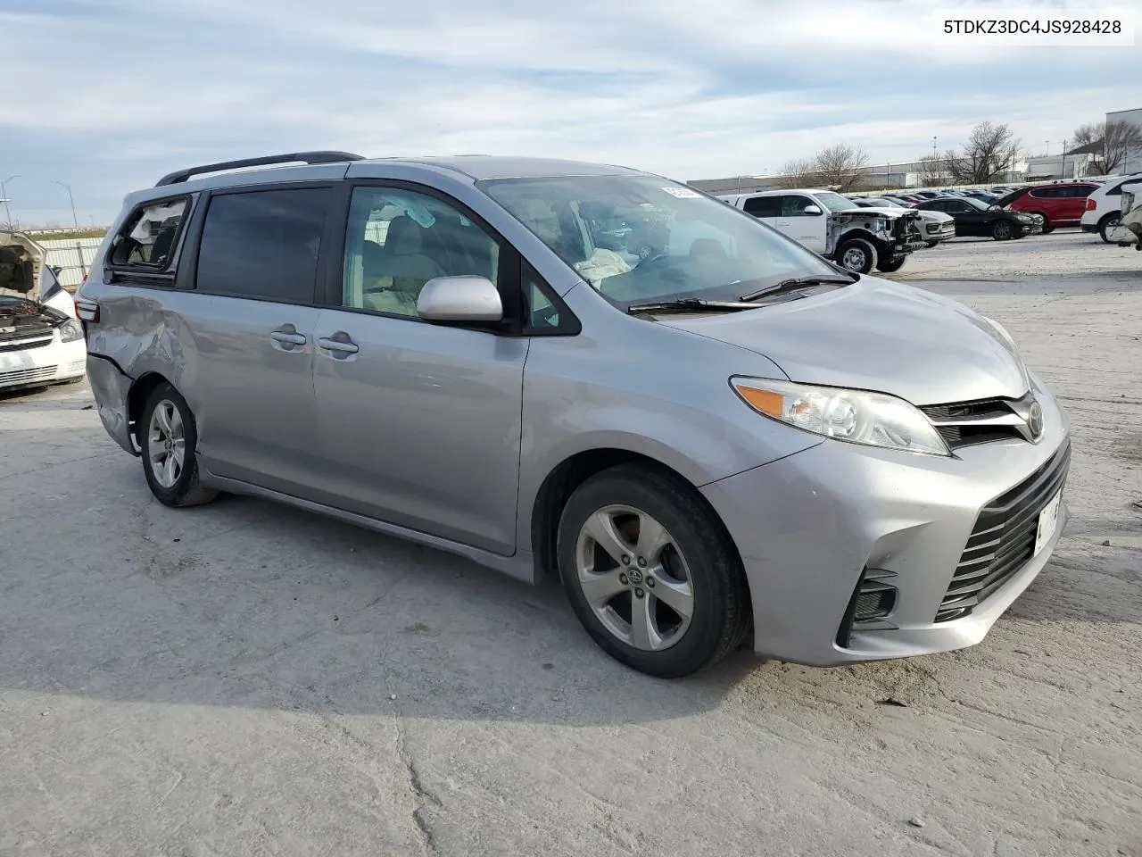 2018 Toyota Sienna Le VIN: 5TDKZ3DC4JS928428 Lot: 42125004