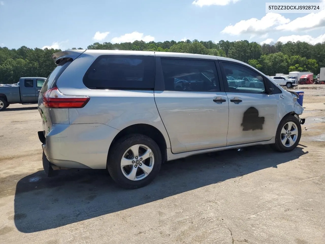 5TDZZ3DCXJS928724 2018 Toyota Sienna L