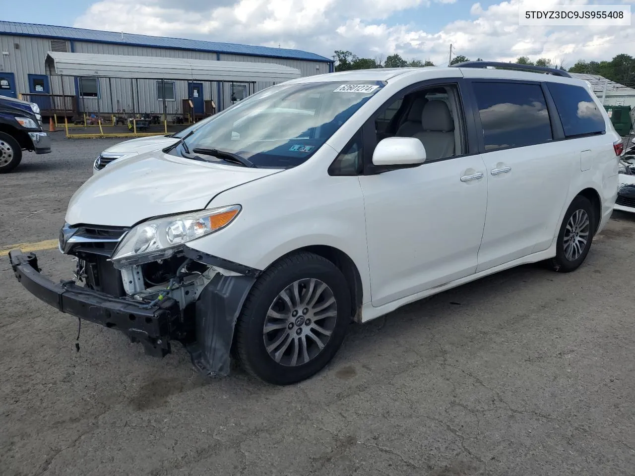 5TDYZ3DC9JS955408 2018 Toyota Sienna Xle