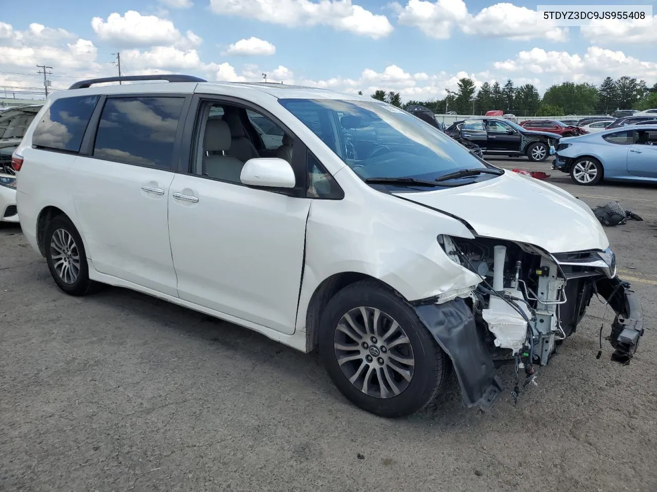 2018 Toyota Sienna Xle VIN: 5TDYZ3DC9JS955408 Lot: 62601274