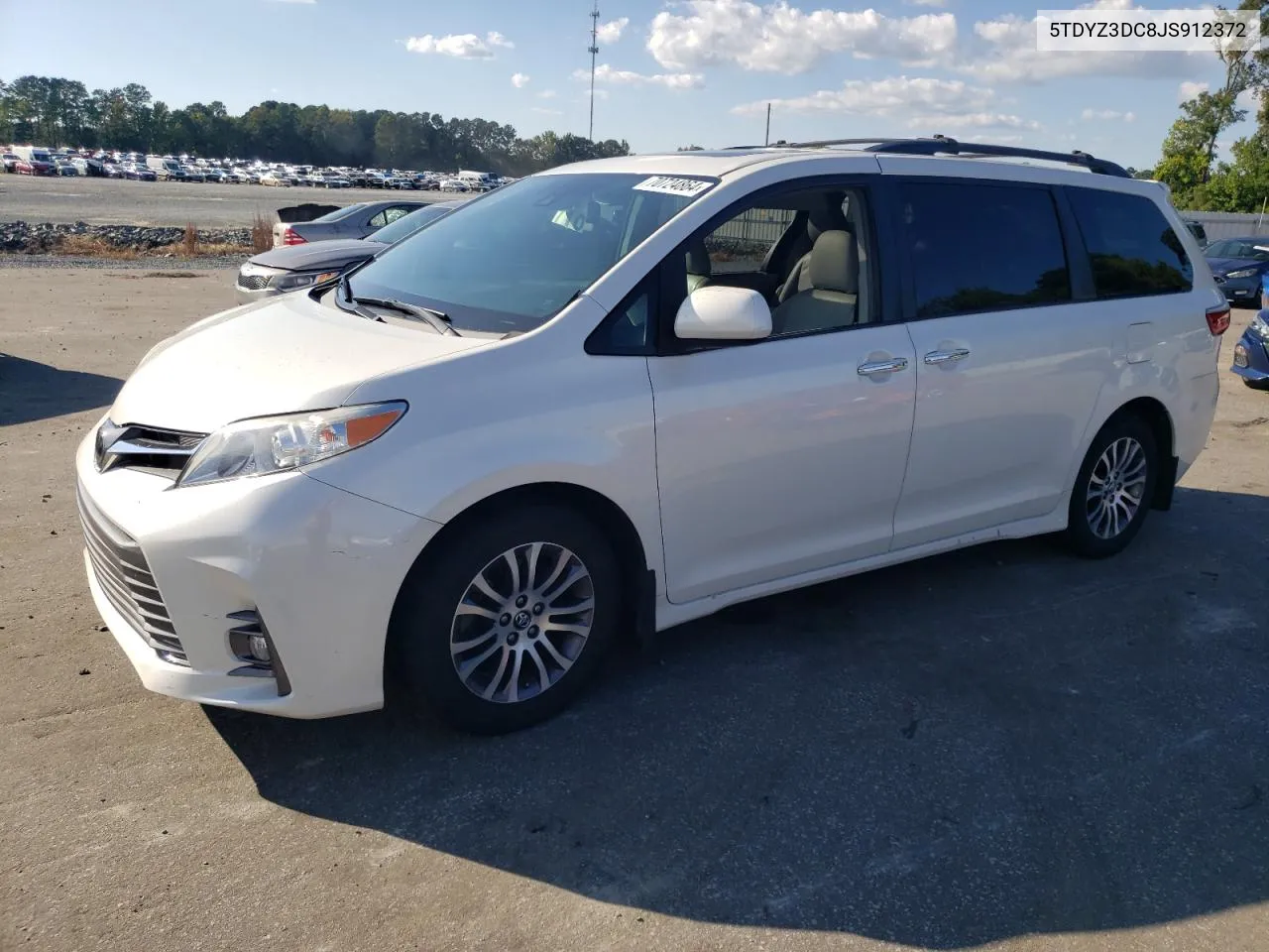 2018 Toyota Sienna Xle VIN: 5TDYZ3DC8JS912372 Lot: 70724864