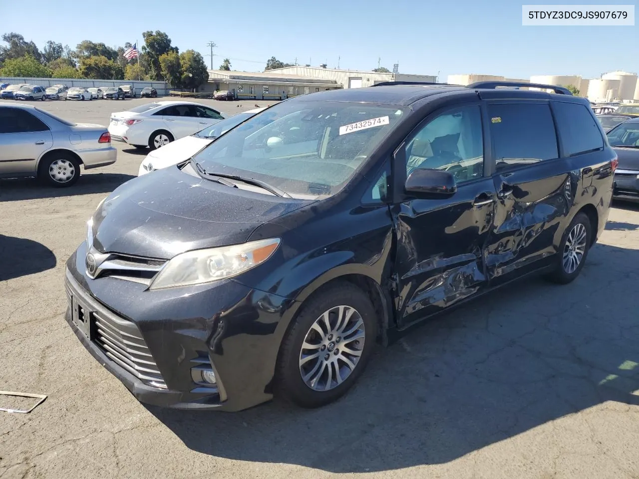 2018 Toyota Sienna Xle VIN: 5TDYZ3DC9JS907679 Lot: 73432574