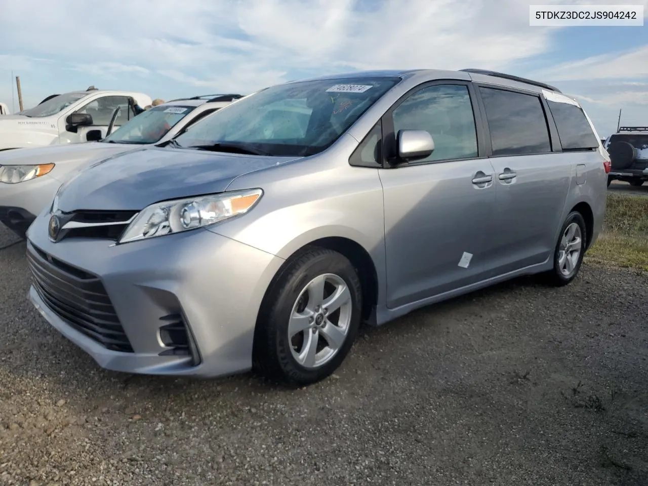 2018 Toyota Sienna Le VIN: 5TDKZ3DC2JS904242 Lot: 74628074