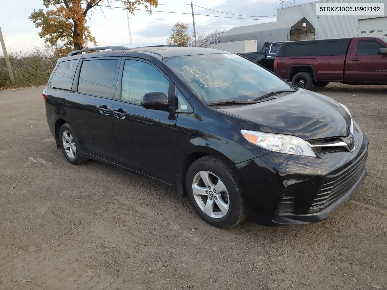 2018 Toyota Sienna Le VIN: 5TDKZ3DC6JS907192 Lot: 78068734