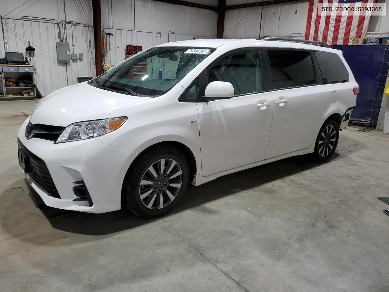 2018 Toyota Sienna Le VIN: 5TDJZ3DC6JS193365 Lot: 78240794