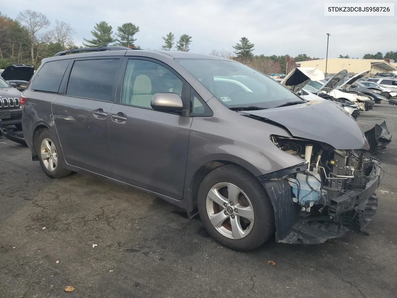 2018 Toyota Sienna Le VIN: 5TDKZ3DC8JS958726 Lot: 78466164