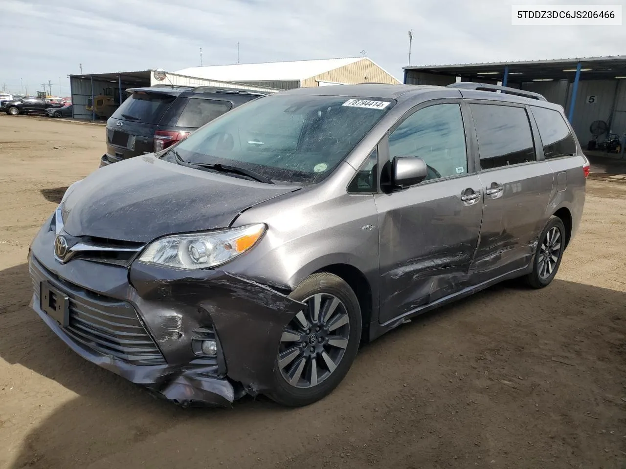 2018 Toyota Sienna Xle VIN: 5TDDZ3DC6JS206466 Lot: 78794414