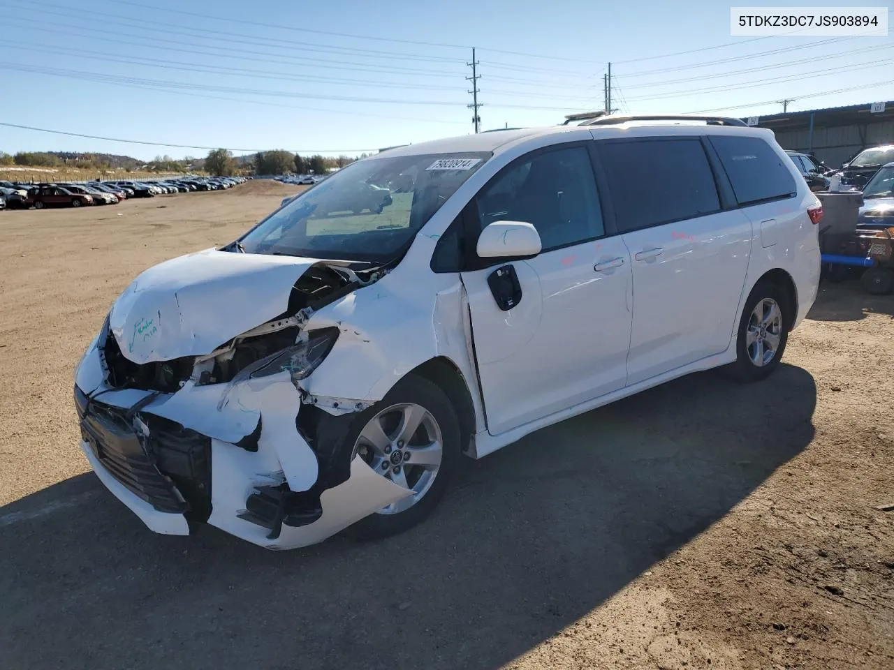 2018 Toyota Sienna Le VIN: 5TDKZ3DC7JS903894 Lot: 79820914