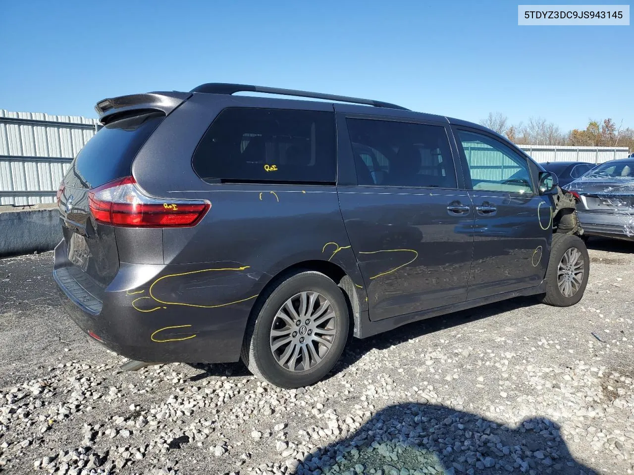 2018 Toyota Sienna Xle VIN: 5TDYZ3DC9JS943145 Lot: 80252964