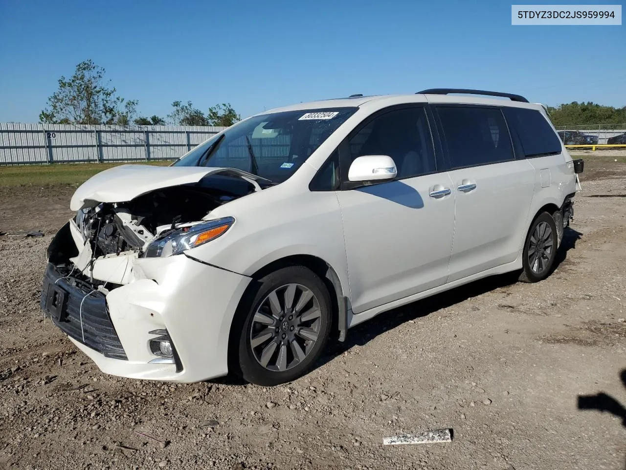 2018 Toyota Sienna Xle VIN: 5TDYZ3DC2JS959994 Lot: 80332504