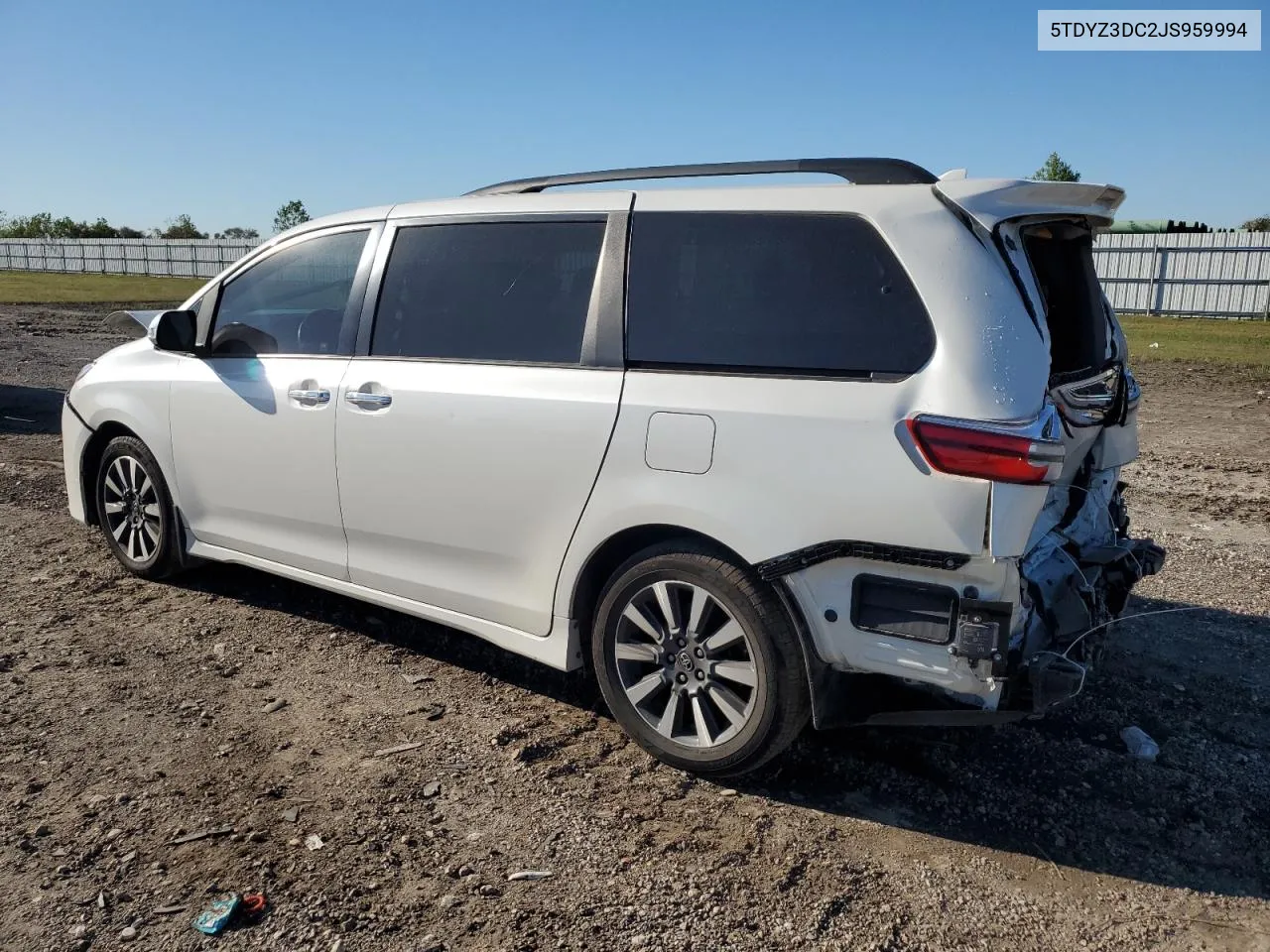 2018 Toyota Sienna Xle VIN: 5TDYZ3DC2JS959994 Lot: 80332504