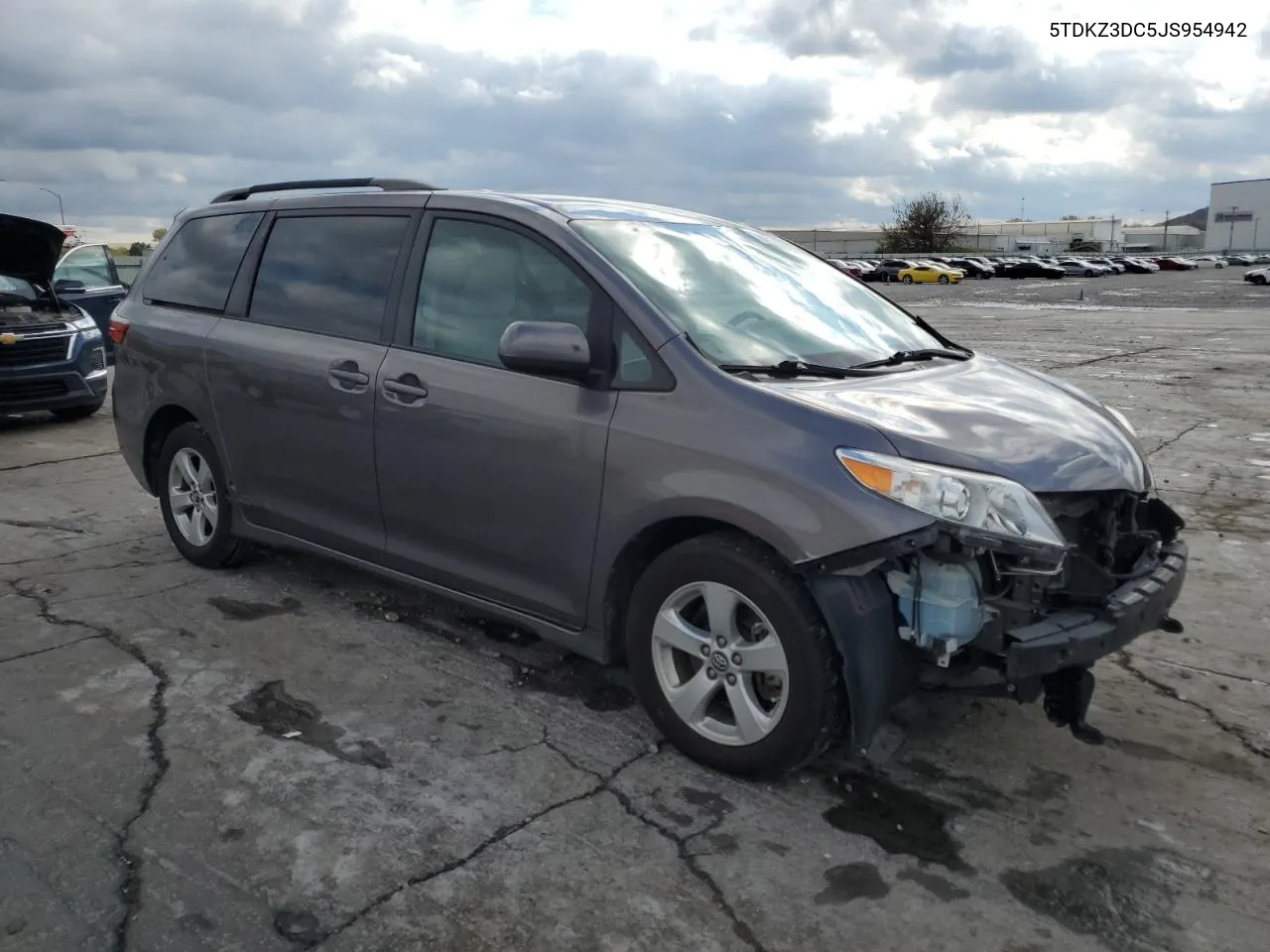 2018 Toyota Sienna Le VIN: 5TDKZ3DC5JS954942 Lot: 80506254