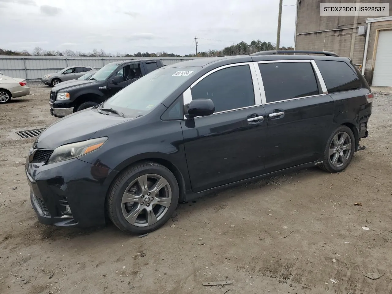 2018 Toyota Sienna Se VIN: 5TDXZ3DC1JS928537 Lot: 80614954