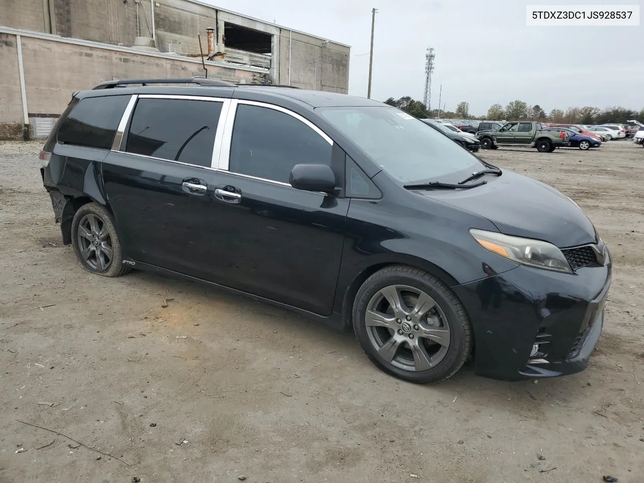 2018 Toyota Sienna Se VIN: 5TDXZ3DC1JS928537 Lot: 80614954