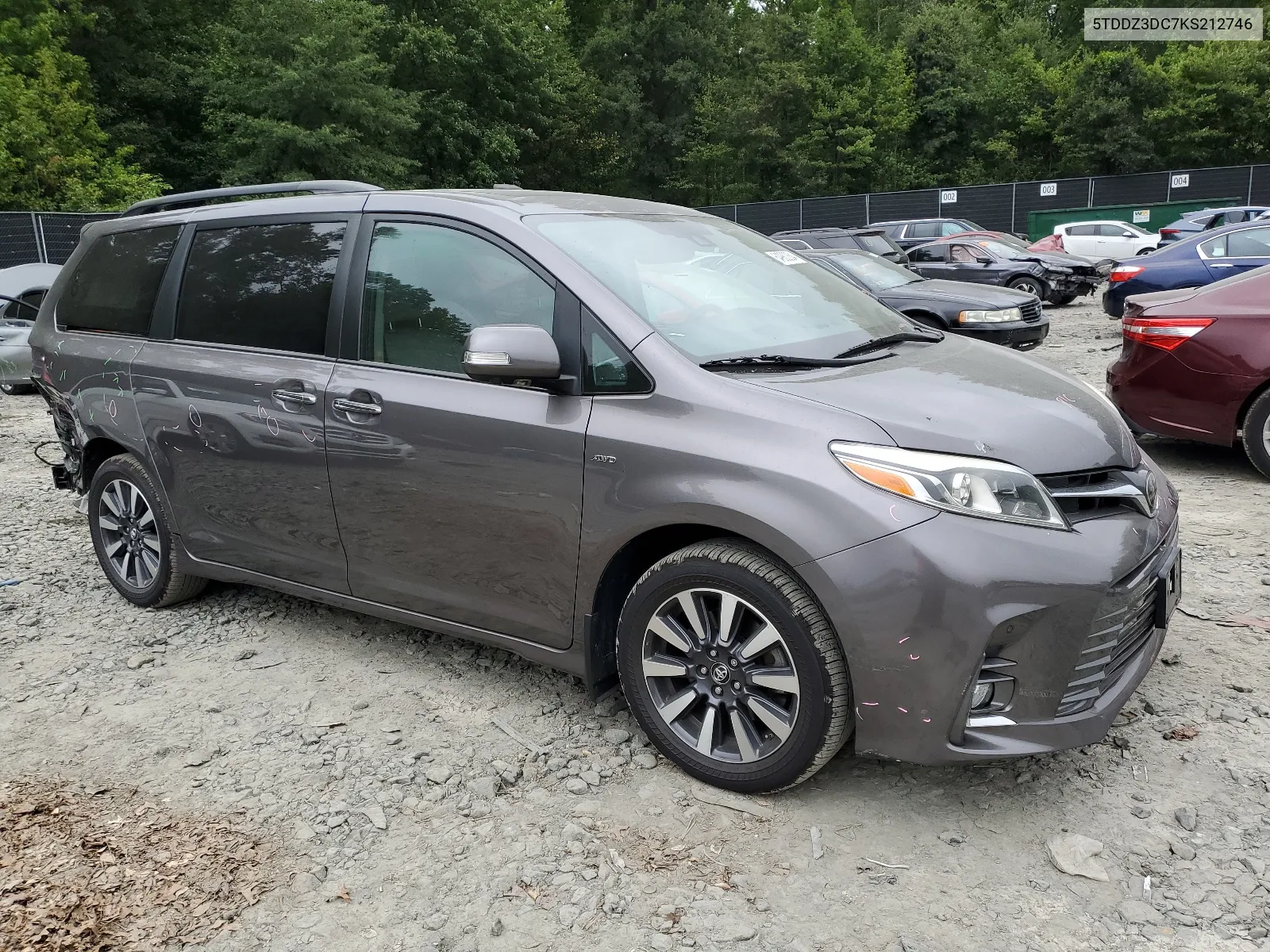 2019 Toyota Sienna Xle VIN: 5TDDZ3DC7KS212746 Lot: 64980254