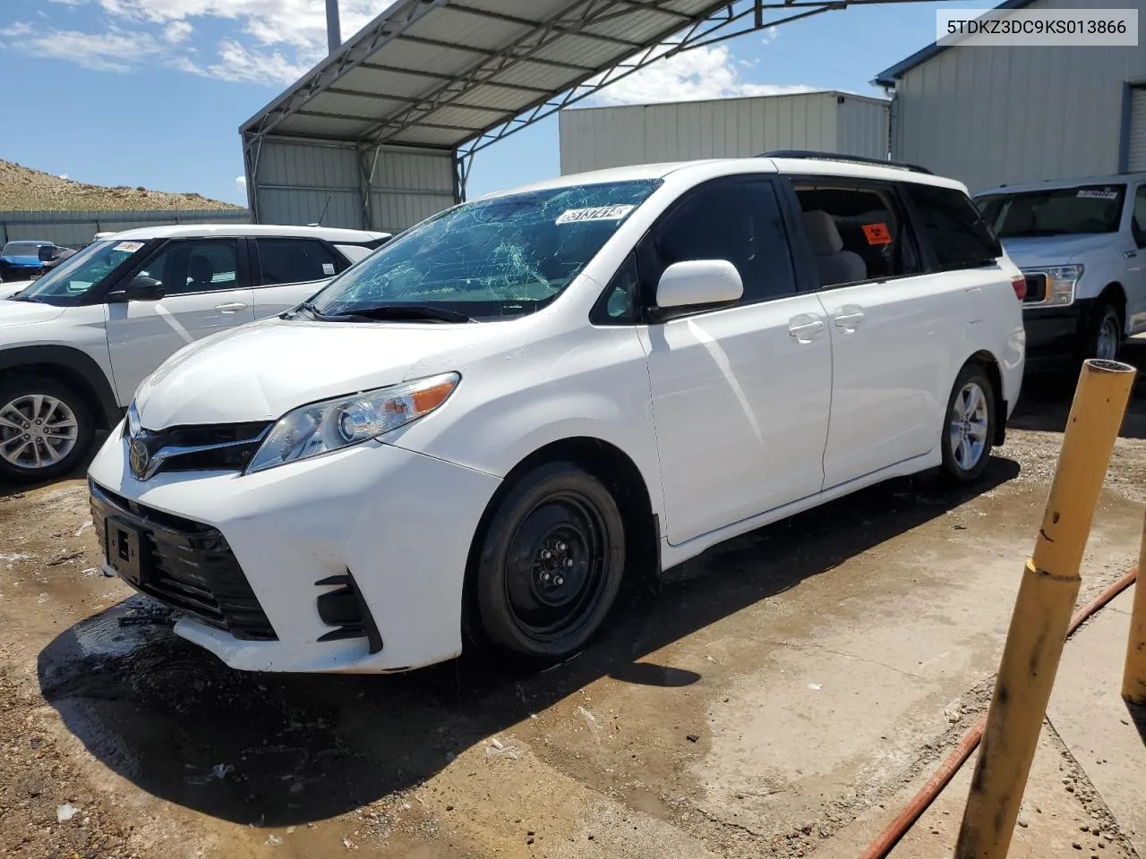 2019 Toyota Sienna Le VIN: 5TDKZ3DC9KS013866 Lot: 65137414