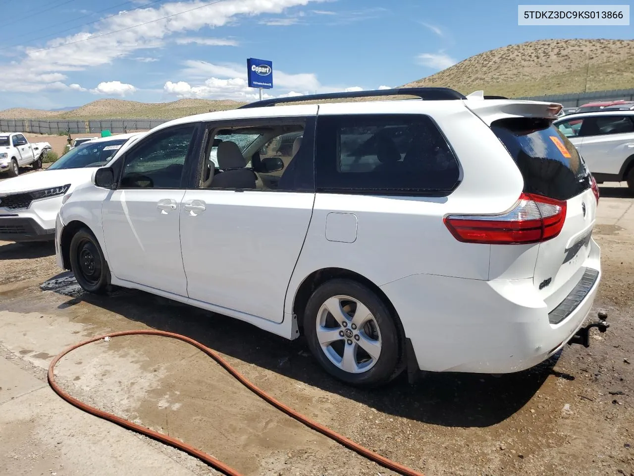 2019 Toyota Sienna Le VIN: 5TDKZ3DC9KS013866 Lot: 65137414