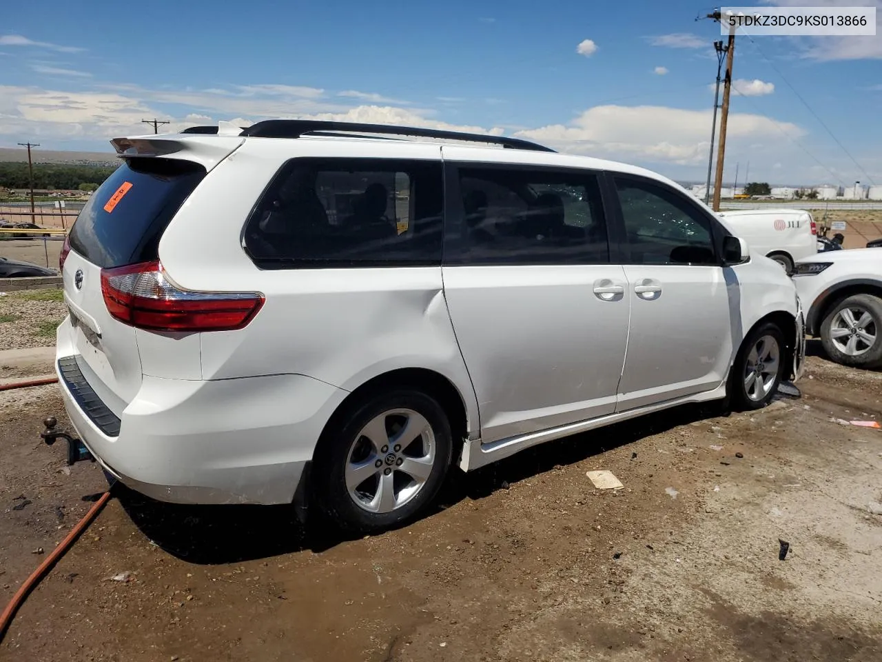 2019 Toyota Sienna Le VIN: 5TDKZ3DC9KS013866 Lot: 65137414