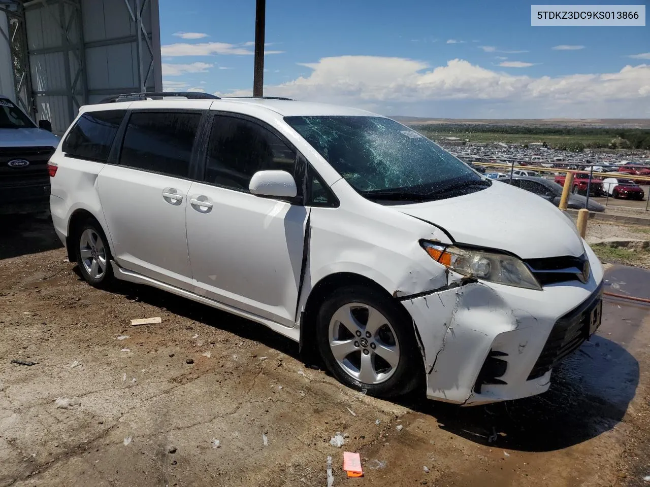 2019 Toyota Sienna Le VIN: 5TDKZ3DC9KS013866 Lot: 65137414