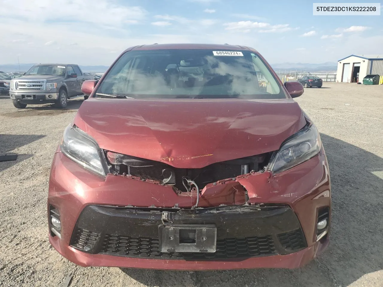 2019 Toyota Sienna Se VIN: 5TDEZ3DC1KS222208 Lot: 68946224