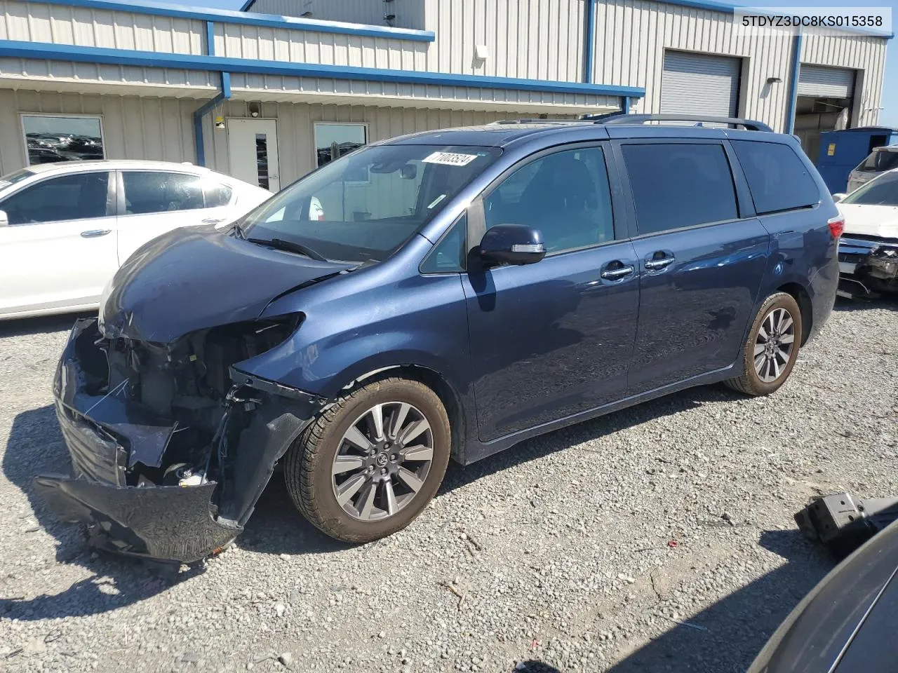 2019 Toyota Sienna Xle VIN: 5TDYZ3DC8KS015358 Lot: 71003524