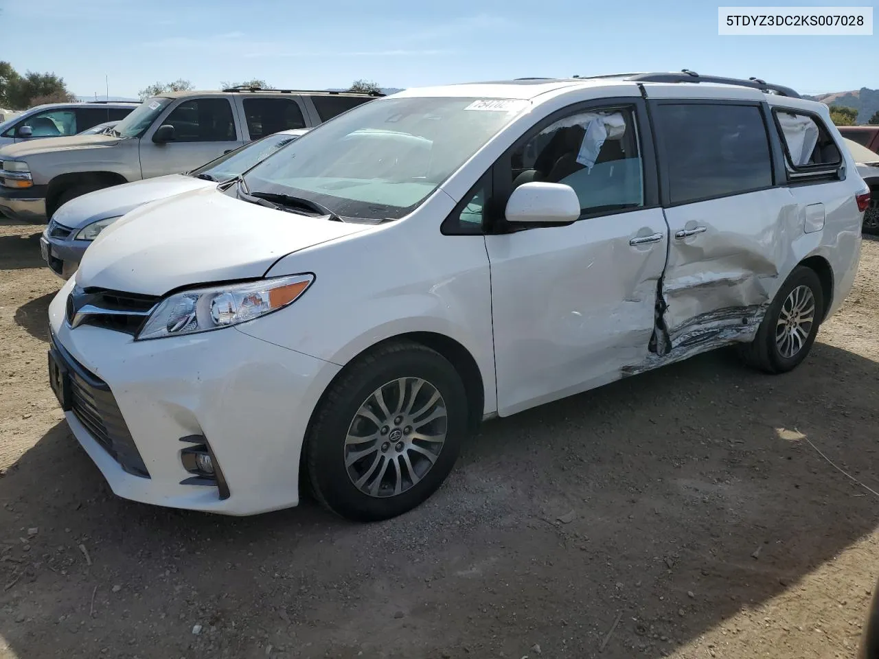 2019 Toyota Sienna Xle VIN: 5TDYZ3DC2KS007028 Lot: 75470274