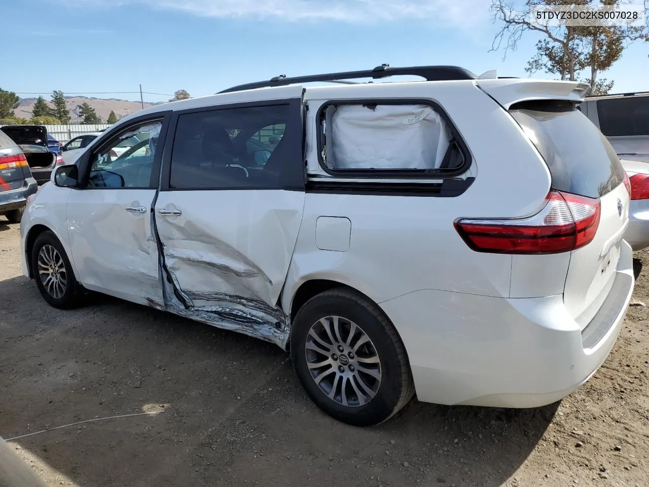 2019 Toyota Sienna Xle VIN: 5TDYZ3DC2KS007028 Lot: 75470274