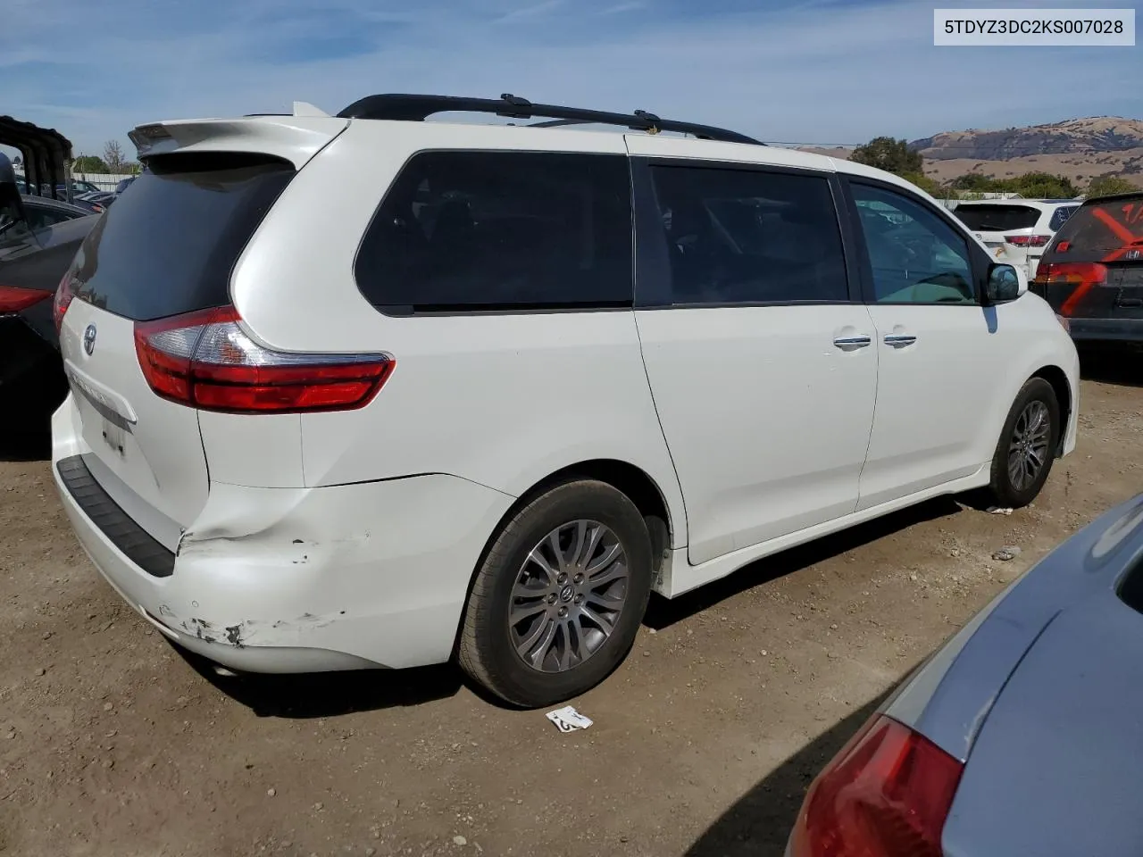 2019 Toyota Sienna Xle VIN: 5TDYZ3DC2KS007028 Lot: 75470274