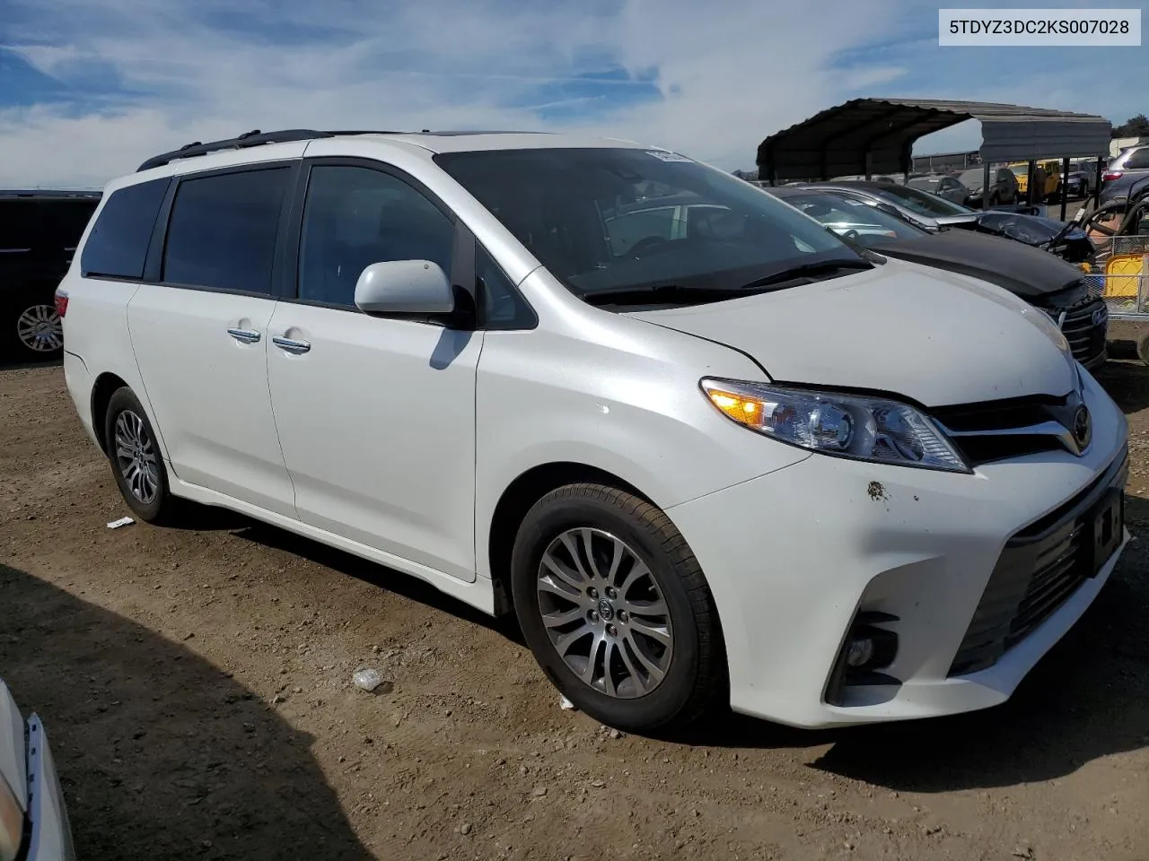 2019 Toyota Sienna Xle VIN: 5TDYZ3DC2KS007028 Lot: 75470274