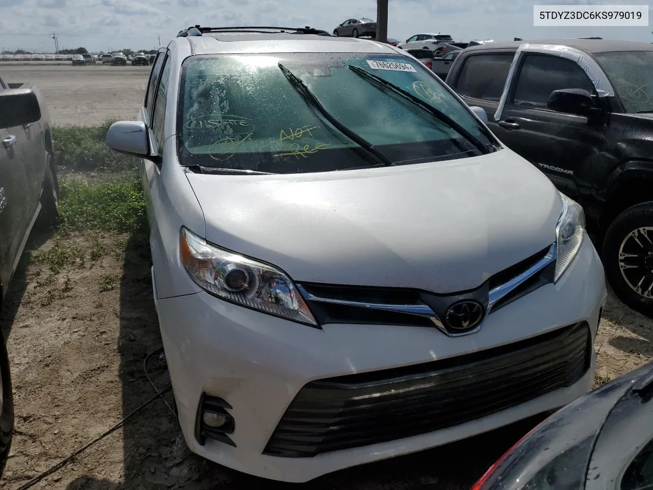 2019 Toyota Sienna Xle VIN: 5TDYZ3DC6KS979019 Lot: 76625694