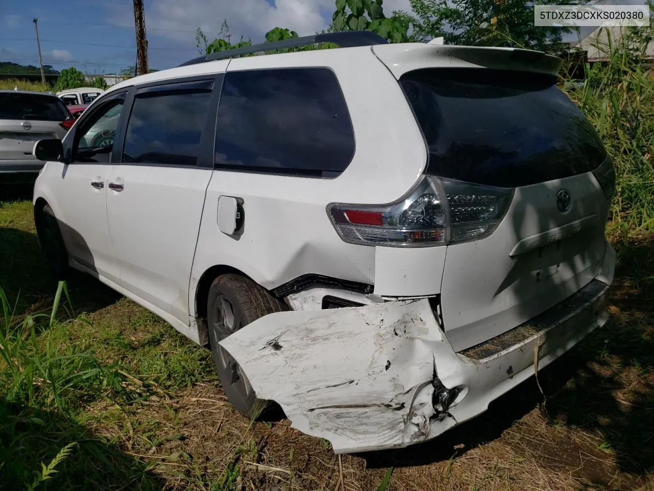 2019 Toyota Sienna Se VIN: 5TDXZ3DCXKS020380 Lot: 76834874