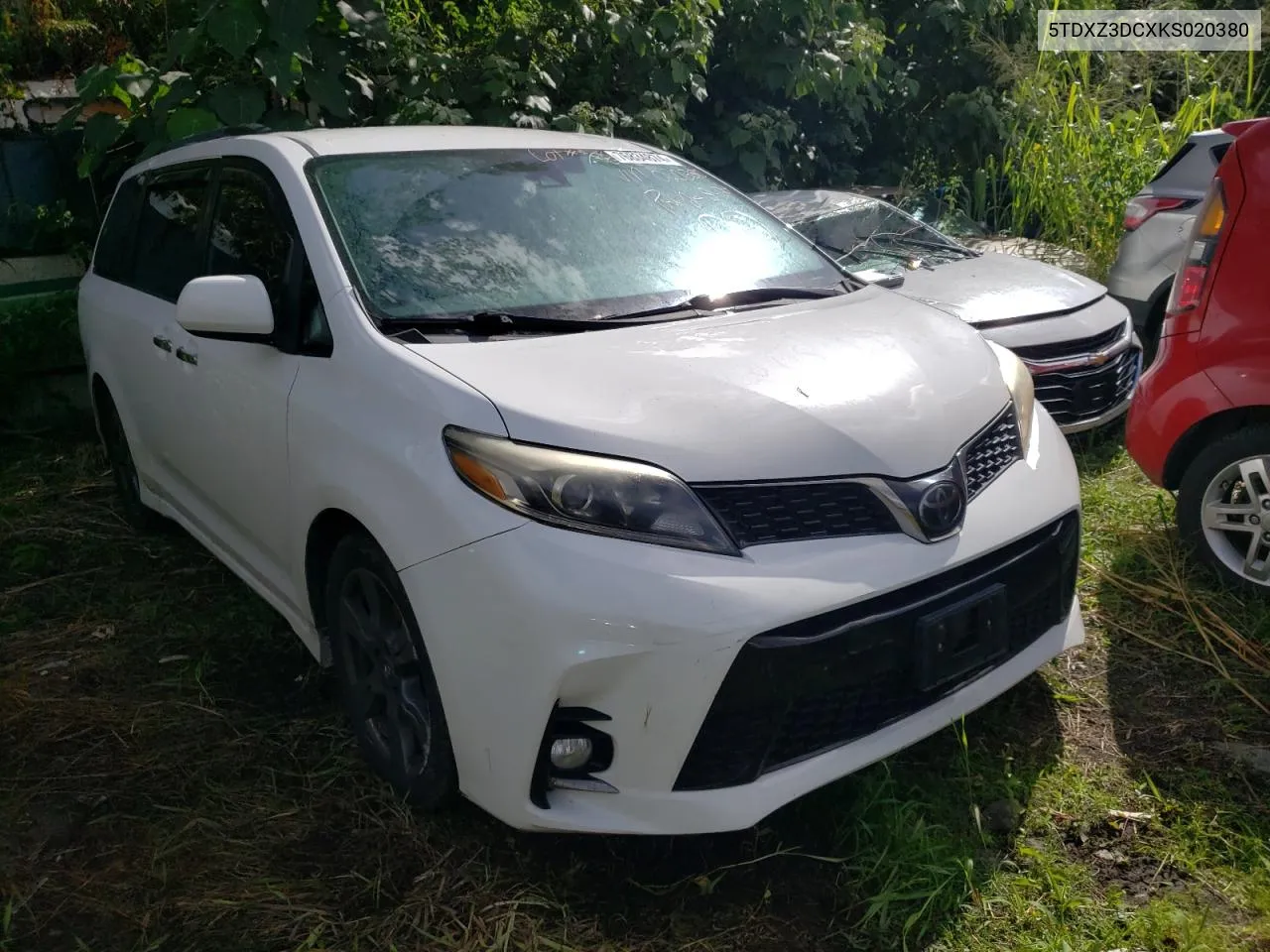 2019 Toyota Sienna Se VIN: 5TDXZ3DCXKS020380 Lot: 76834874