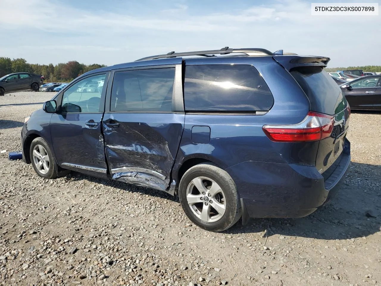 2019 Toyota Sienna Le VIN: 5TDKZ3DC3KS007898 Lot: 77892634